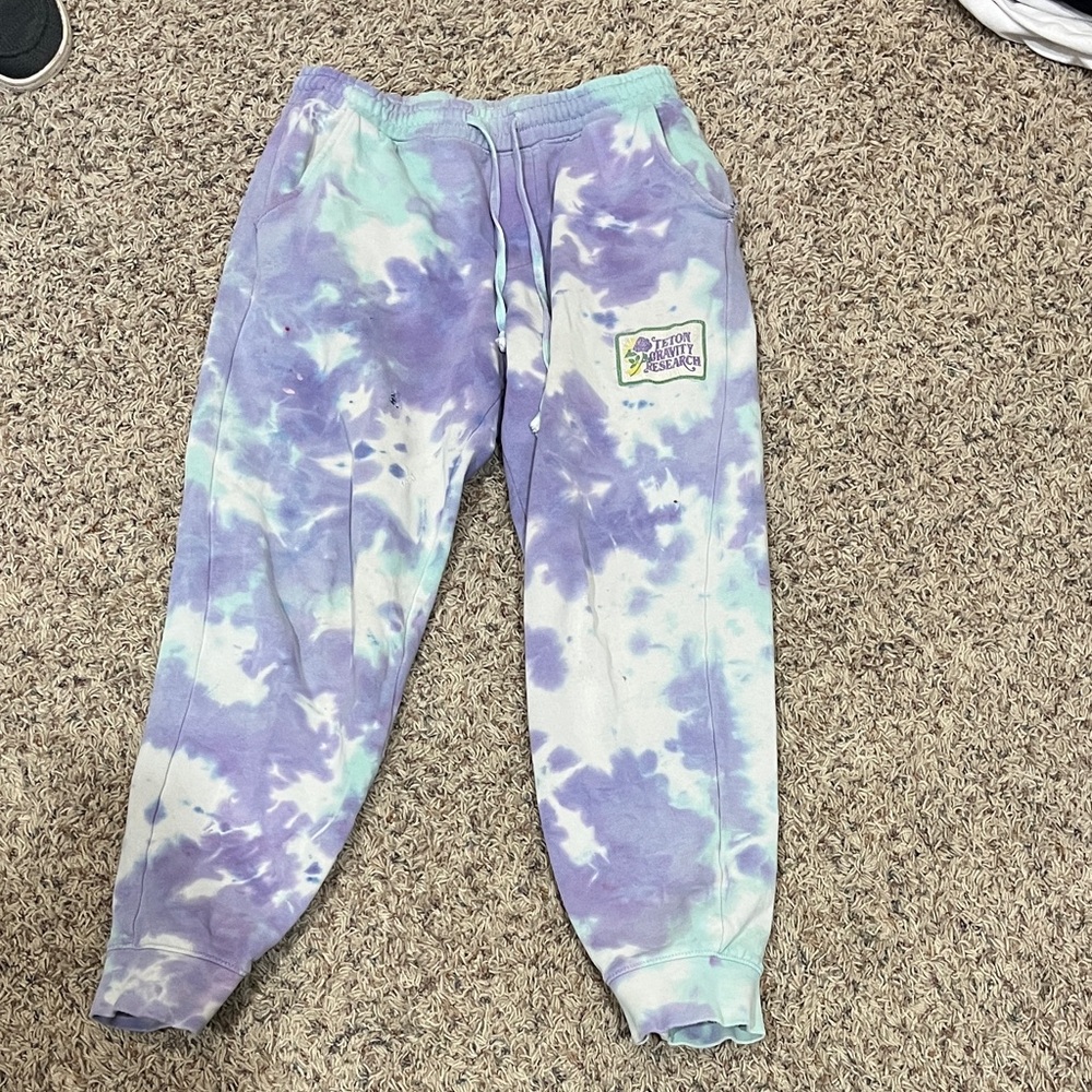 Kids Tie-Dye Joggers in Purple and Blue